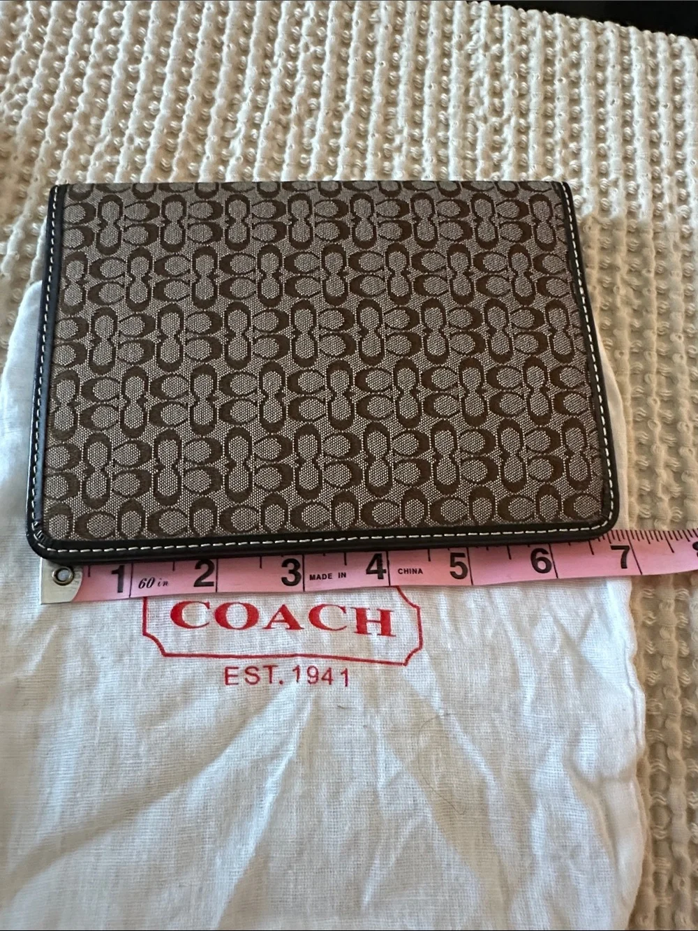 Coach compact leather